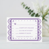 Papier Picado Style carte RSVP (Debout devant)