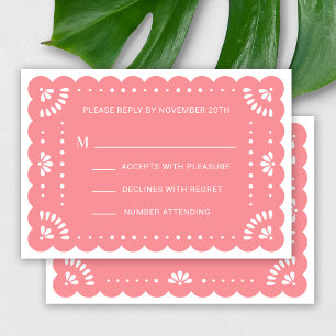 Papier Picado Style Carte RSVP mexicaine