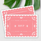 Papier Picado Style Carte RSVP mexicaine