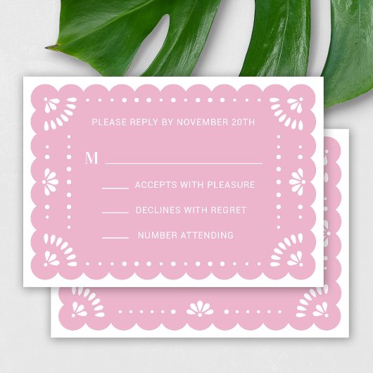 Papier Picado Style Carte RSVP mexicaine