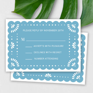Papier Picado Style Carte RSVP mexicaine
