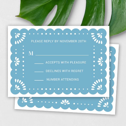 Papier Picado Style Carte RSVP mexicaine