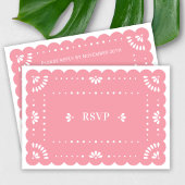 Papier Picado Style Carte RSVP mexicaine