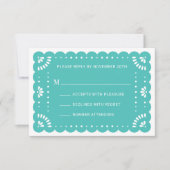 Papier Picado Style Carte RSVP mexicaine (Devant)