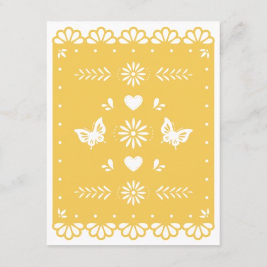 Papier Picado Style Détails Carte de boîtier (Dos)