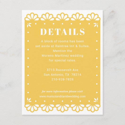 Papier Picado Style Détails Carte de boîtier (Devant)