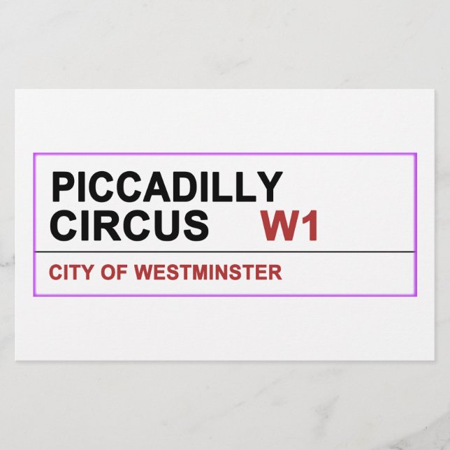 Papier Piccadilly Circus Londres (Devant)