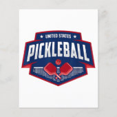 Papier Pickleball Support Team Pickleball Player USA (Dos)