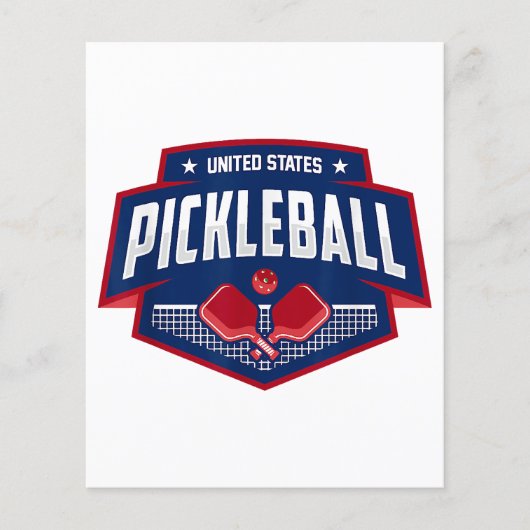 Papier Pickleball Support Team Pickleball Player USA (Devant)