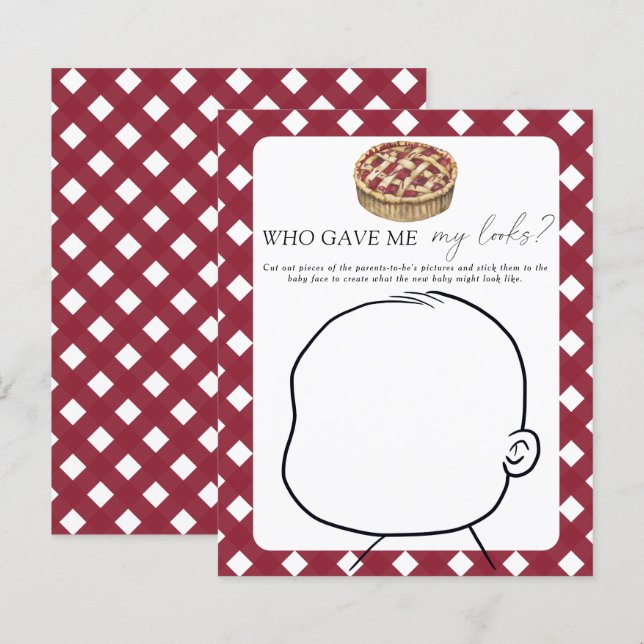 Papier Pie - Qui m'a donné mon look bébé jeu (Devant / Derrière)