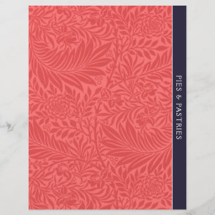 Papier Pies   Diviseur de recettes   Floral rouge Vintage