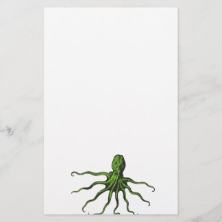 Papier Pieuvre verte et noire