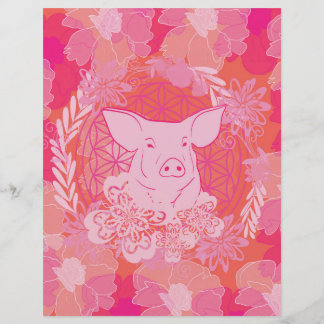 Papier pig,flower of life, blue, mandala,zen,chakra,patt