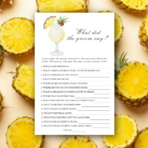 Papier Pina Colada - Qu'est-ce que le marié a dit jeu de