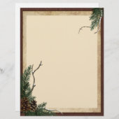 Papier Pinceau d'hiver stationnaire - Circulaire (Devant / Derrière)