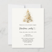 Papier Pine arbre QR entreprise Noël Fête invitation (Devant)