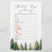 Papier Pine arbres nuptiale douche émoticônes jeu (Devant)