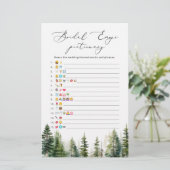 Papier Pine arbres nuptiale douche émoticônes jeu (Debout devant)