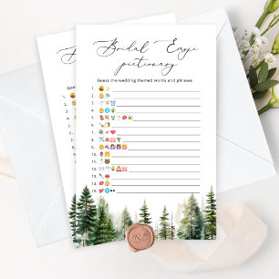 Papier Pine arbres nuptiale douche émoticônes jeu