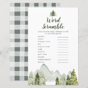 Papier Pine Tree aventure Woodland Word Scramble