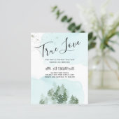 Papier Pine Trees Teal and Sage Wedding (Debout devant)