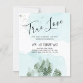 Papier Pine Trees Teal and Sage Wedding (Devant)
