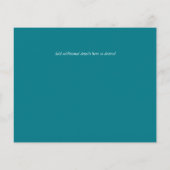 Papier Pine Trees Turquoise et Sage Mariage Date de sauve (Dos)