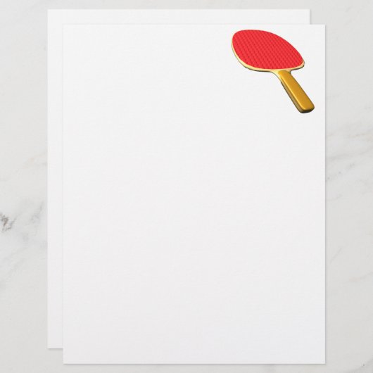Papier Ping Pong Paddle (Devant / Derrière)