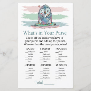 Papier Pingouin Ce qui est dans votre baby shower de jeu 