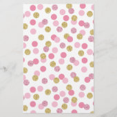 Papier Pink and Gold Baby shower Nursery Rhyme Quiz (Dos)