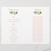 Papier Pink And Gold Woman Celebration Of Life Program (Dos)