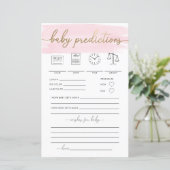 Papier Pink Aquarelle Baby Predictions Jeu (Debout devant)