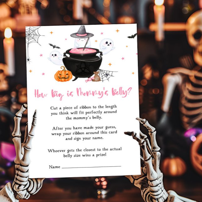 Papier Pink Baby est en train de brasser à quel point le  (Baby is Brewing Baby Shower How Big is Mommy's Belly Game)