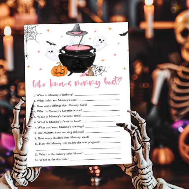 Papier Pink Baby est en train de brasser Qui connaît mama (Baby is Brewing Baby Shower Who knows Mommy Best Game)