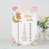 Papier Pink Bearly Baby Traits Jeux Douche (Debout devant)
