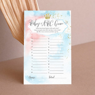 Papier Pink Blue Gold tendance bébé ABC Genre Reveal Jeu