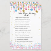 Papier Pink Blue Twinkle Twinkle Qui Connaît Maman Meille (Devant / Derrière)