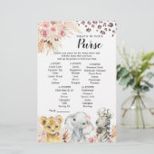 Papier Pink Boho Safari Party Animaux Fille sac à main je (Debout devant)