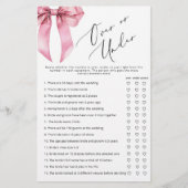 Papier Pink Bow au-dessus ou sous la douche de nage (Devant)