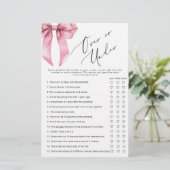 Papier Pink Bow au-dessus ou sous la douche de nage (Debout devant)