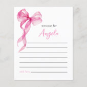 Papier Pink Bow Girls 1st Birthday Time Capsule (Devant)