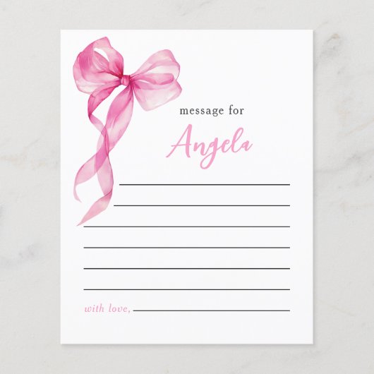 Papier Pink Bow Girls 1st Birthday Time Capsule (Devant)