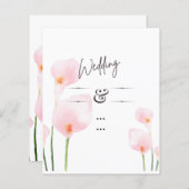 PAPIER PINK CALLA MENTIONNE PHOTO OVERLAY MARIAGE INVITE (Devant / Derrière)