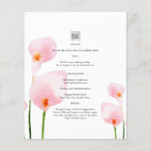 PAPIER PINK CALLA MENTIONNE PHOTO OVERLAY MARIAGE INVITE (Dos)