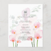 PAPIER PINK CALLA MENTIONNE PHOTO OVERLAY MARIAGE INVITE (Dos)