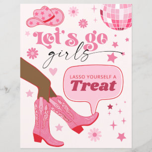 Papier Pink Cowgirl Anniversaire Fête Allons-y Filles Tra