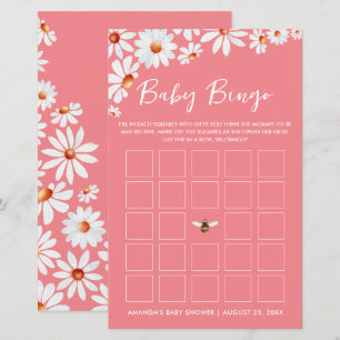 Papier Pink Daisy & Bumblebee Baby Bingo