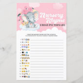 Papier Pink Elephant Nursery Rhyme Emoji Pictionary Jeu (Devant)