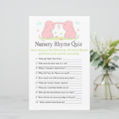 Papier Pink Elephant Nursery Rhyme Quiz jeu de baby showe (Debout devant)