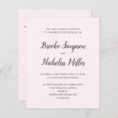 Papier PINK FAIBLE COÛT Simple manuscrit minimaliste Mari (Devant / Derrière)